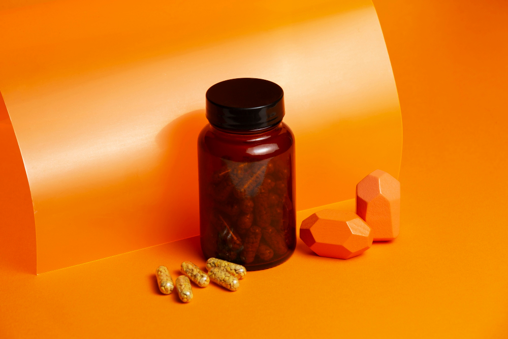 food supplements in a bottle