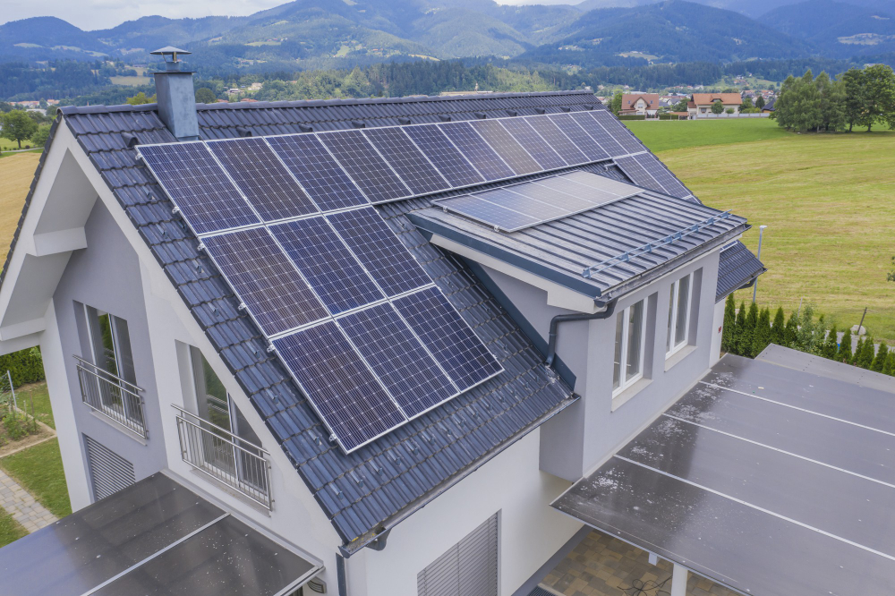 A house equip with solar pv system